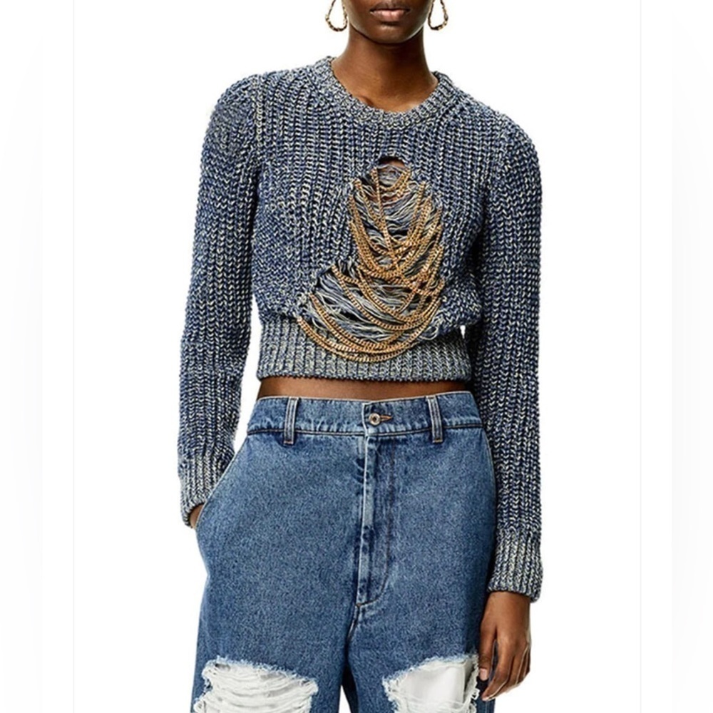 NWT Broken Hardware Chain Cut Out Hollow Out Causual Oversized Size S